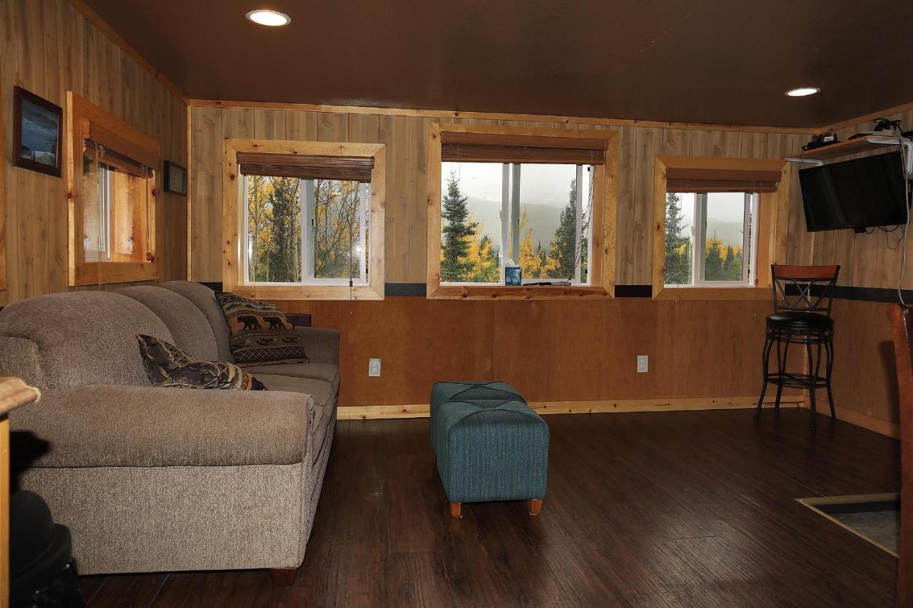 Denali Park View Family Log Cabin Bagian luar foto